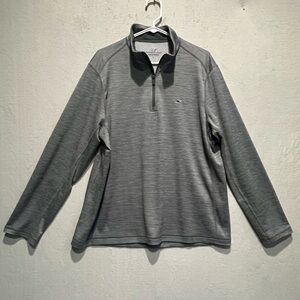 Vineyard Vines Gray Quarter Zip Performance Long Sleeve Shirt Size Large listing